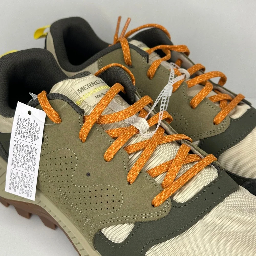 Merrell Mens Shoes 13 Green Excellent J038729 Tempo Sol Trail Hiking Gorpcore